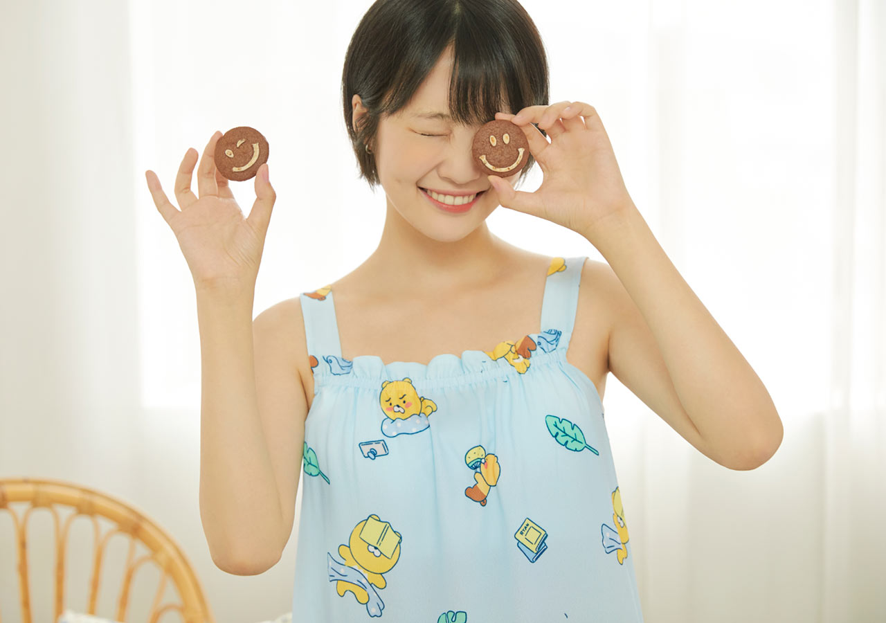 Váy Ngủ 2 Dây Bản To Ryan Choonsik KAKAO FRIENDS Chính Hãng