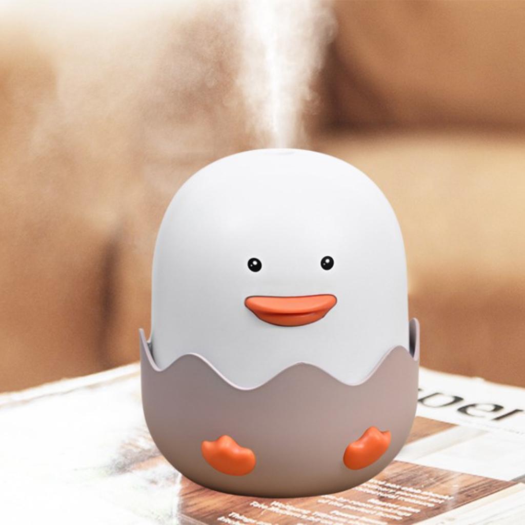 300ml Cool Mist Humidifier Lightweight Cute with Night Lamp for School White