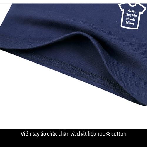Áo thun unisex cổ tròn Nelly Heybig chính hãng, Áo thun nam cổ tròn tay ngắn in Smokechi size S áo phông mùa hè