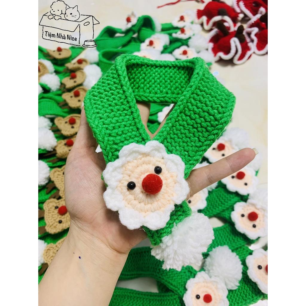 Vòng cổ len hoạ tiết Giáng sinh siêu dễ thương cho chó mèo by Tiệm Nhà Nice