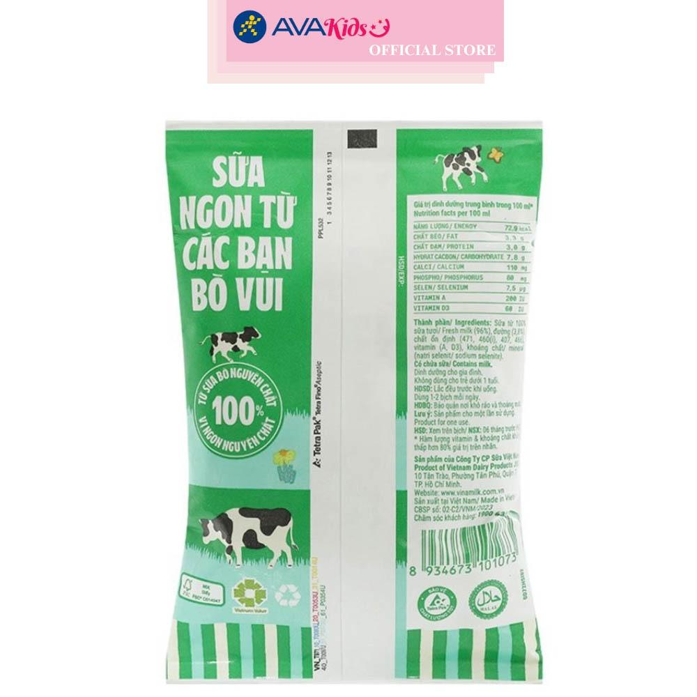 Thùng 48 bịch sữa tươi tiệt trùng Vinamilk có đường 220 ml (từ 1 tuổi)
