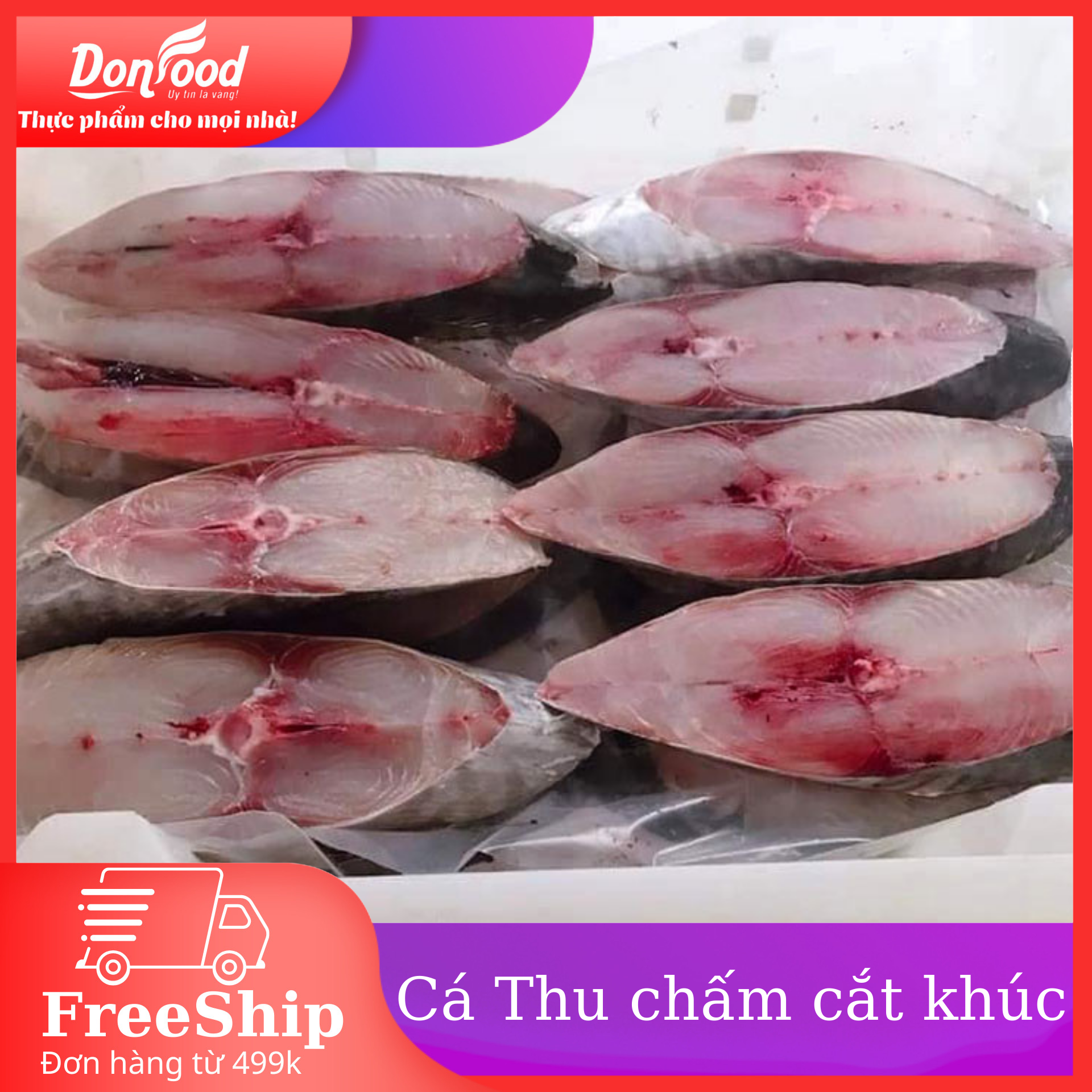 [ Chỉ giao HN] -Cá Thu Chấm cắt khúc -1kg