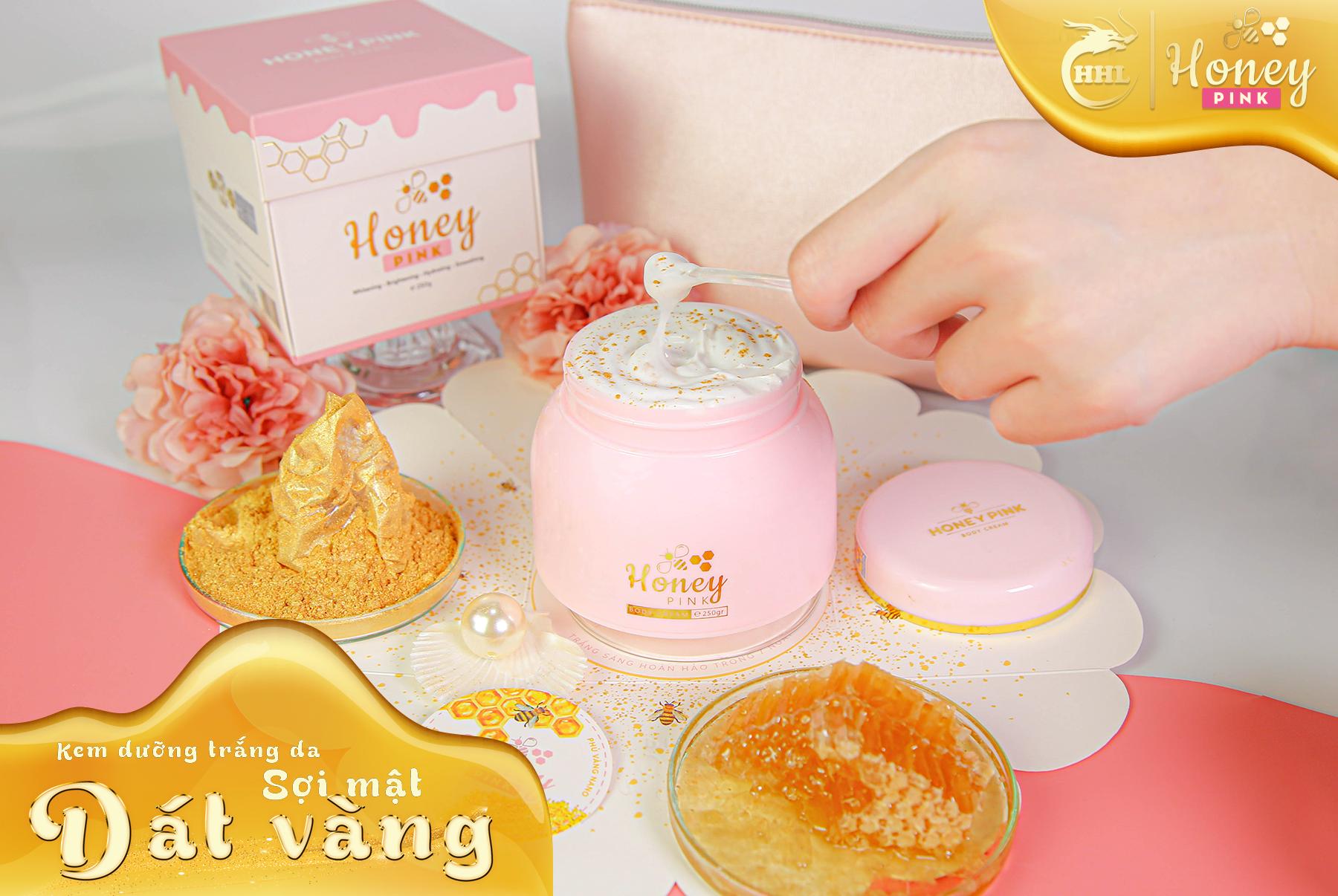 Body Honey Pink - Sợi mật ong dát vàng 24k