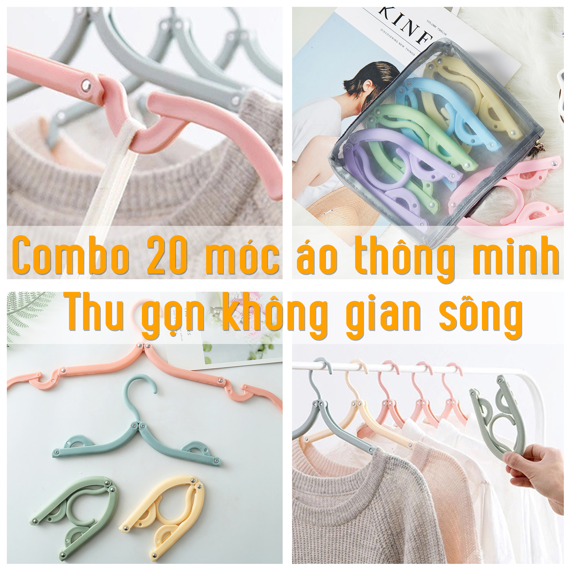 COMBO 20 MÓC ÁO THÔNG MINH THU GỌN KHÔNG GIAN SỐNG