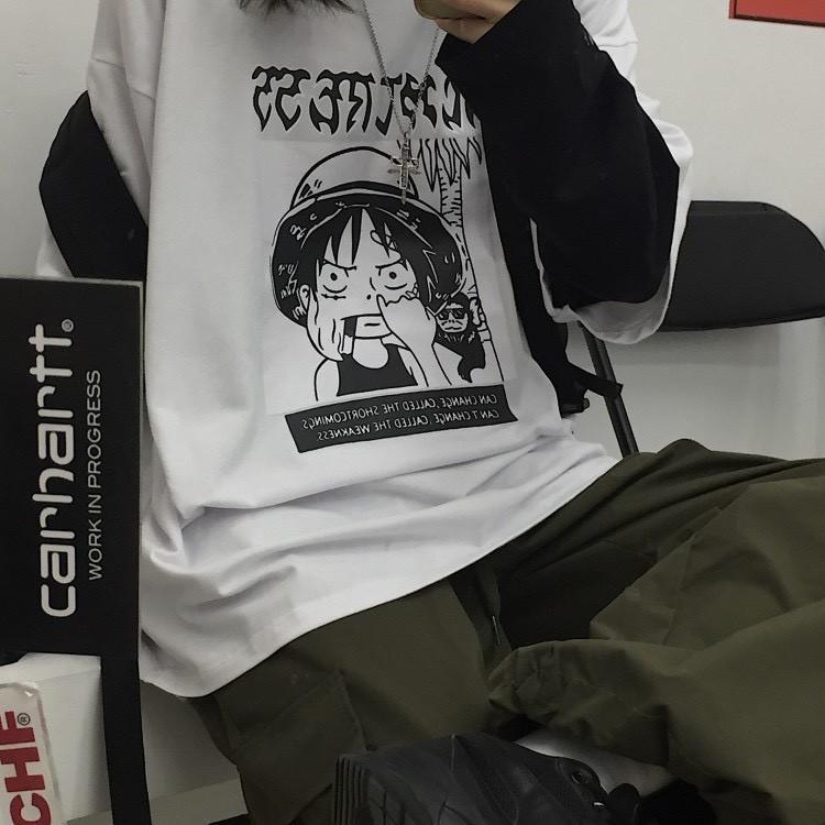 Áo thun form rộng unisex Luffy