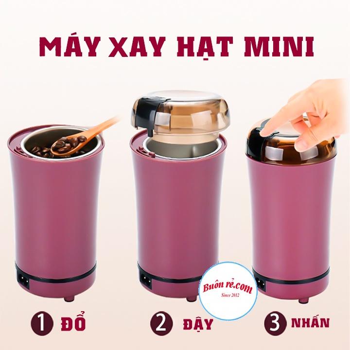 Máy xay hạt khô, các loại ngũ cốc , cà phê siêu nhuyễn đa năng - Máy xay hạt siêu tốc cầm tay mini 01496