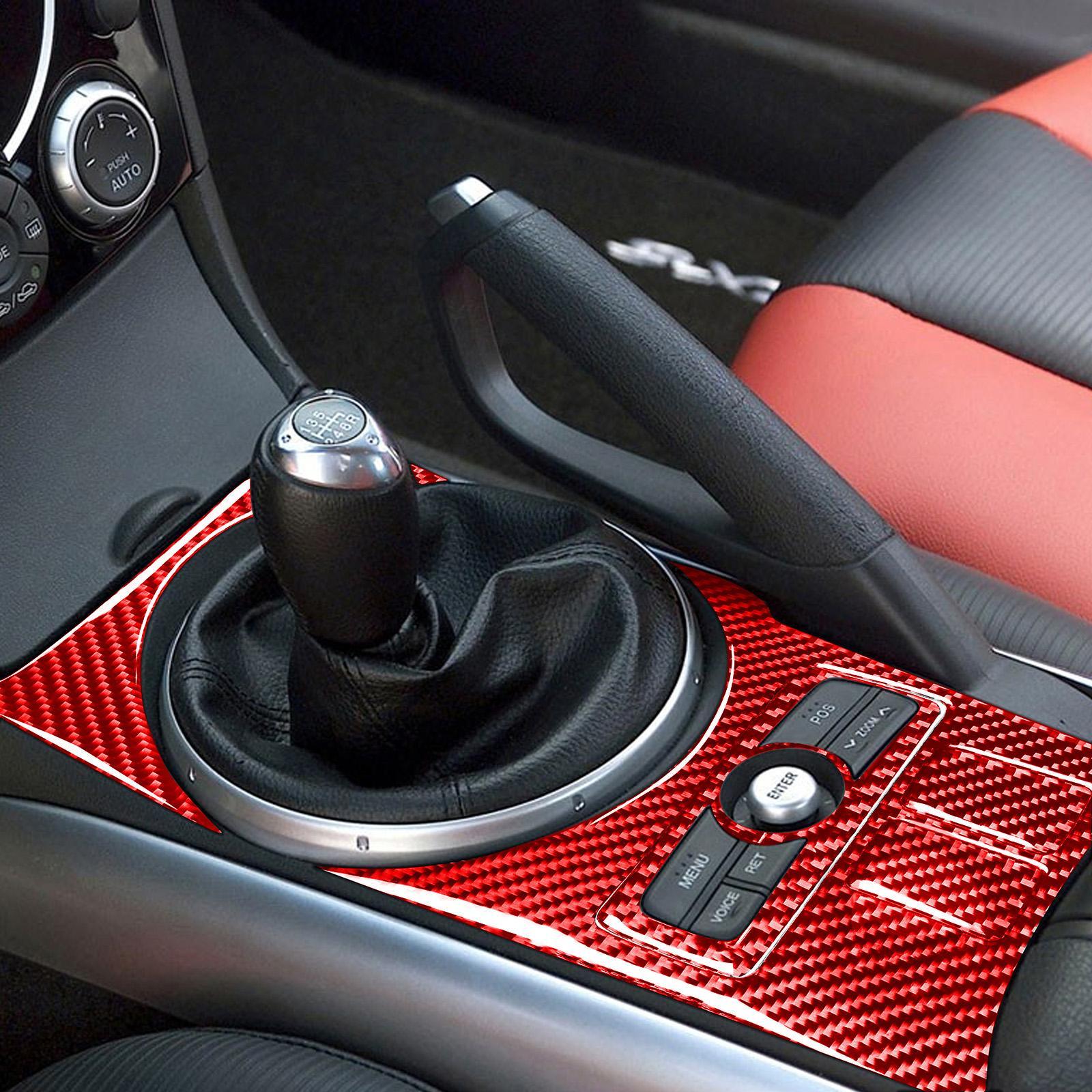 Carbon Fiber Center Console Gear Panel Cover Replacement for