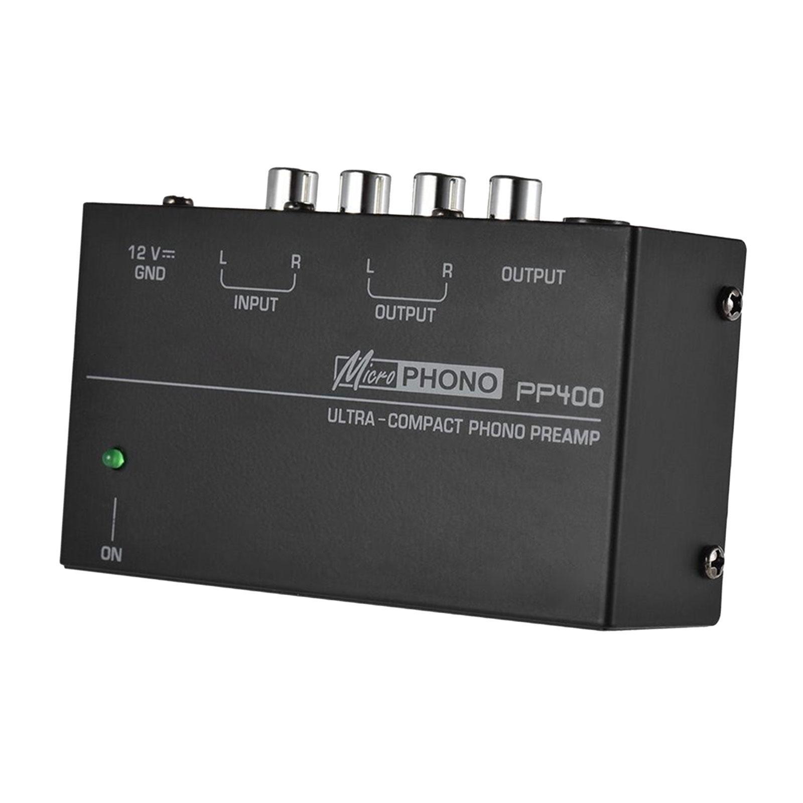 Phono Turntable Preamp DC 12V Phonograph Preamplifier for Speakers Computers