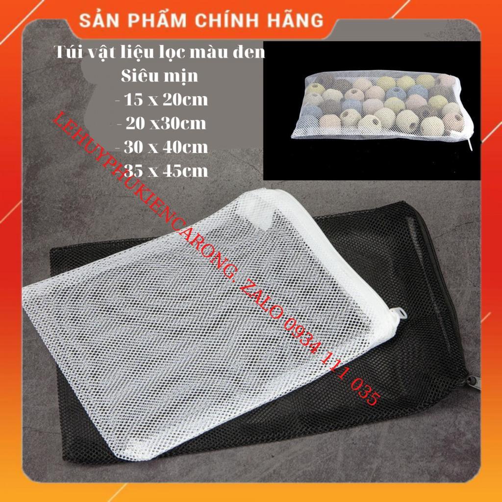 Túi Đựng Vật Liệu Lọc Màu Đen Có khóa Kéo Đủ Kích Thước 15x20cm, 20x30cm, 30x40cm, 35x45cm