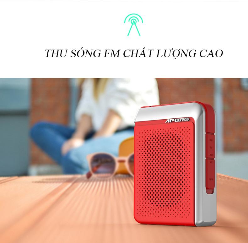 Máy trợ giảng không dây Aporo T18 2.4g micro cài ve áo ( đi kèm 1 micro có dây ,sạc nguồn ) hàng nhập khẩu