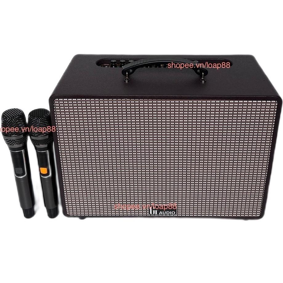 Loa Karaoke Bluetooth Di Động MINCHAN T12 Thùng Gỗ 200W, Âm Thanh 3D, Pin Lithium liên tục 5-12h