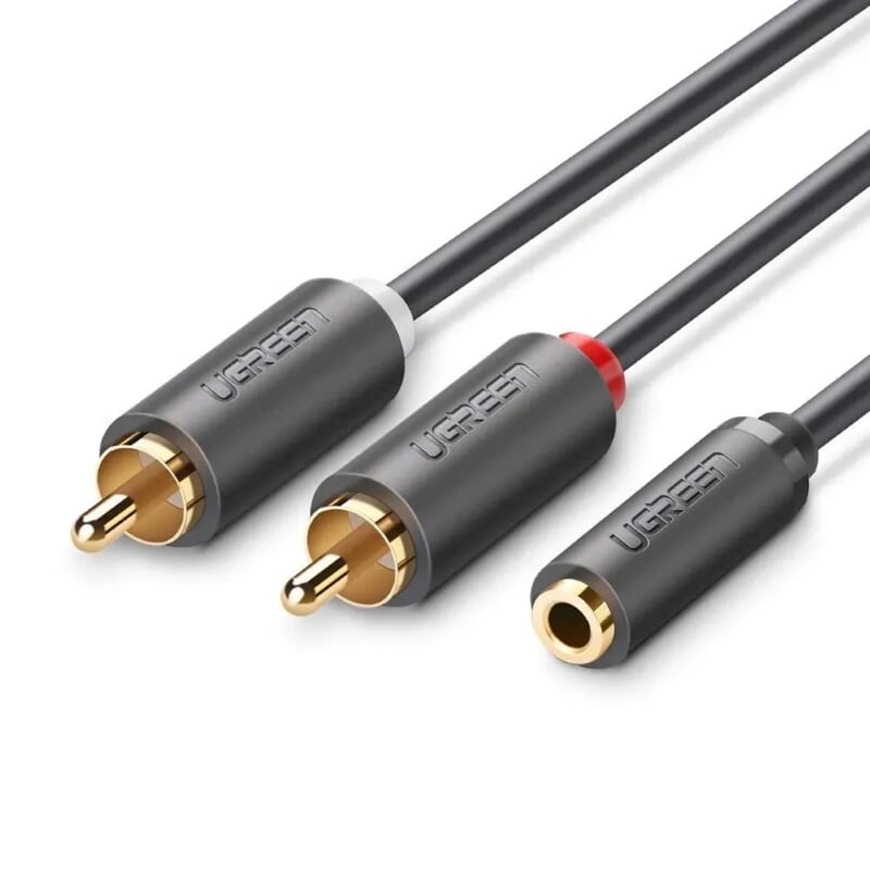 Cap Âm Thanh 2 Đâu Bông Sen Sang 3.5Mm Âm 1M Mau Đen Ugreen 102Gk10588Av Hàng Chính Hãng
