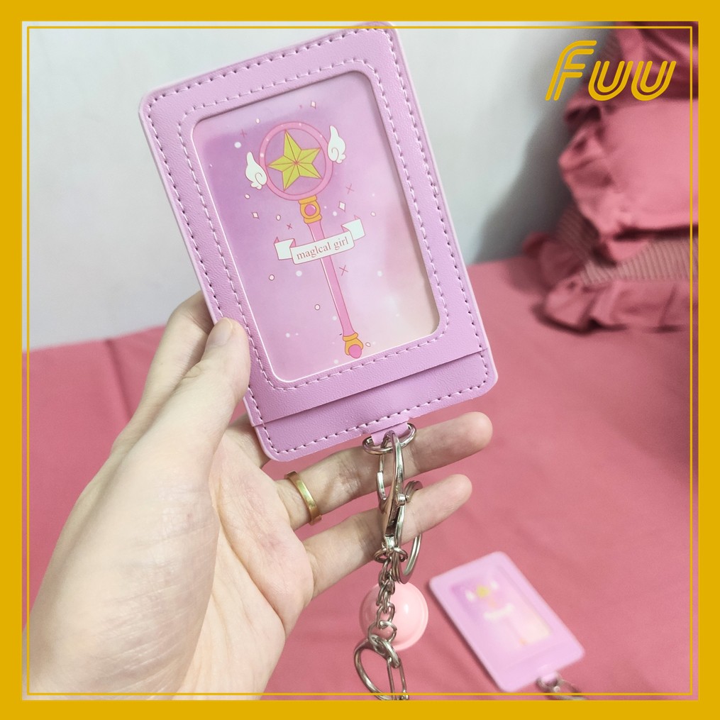 Móc chìa khóa kèm tấm đựng thẻ Sakura Thủ Lĩnh Thẻ Bài mẫu 4
