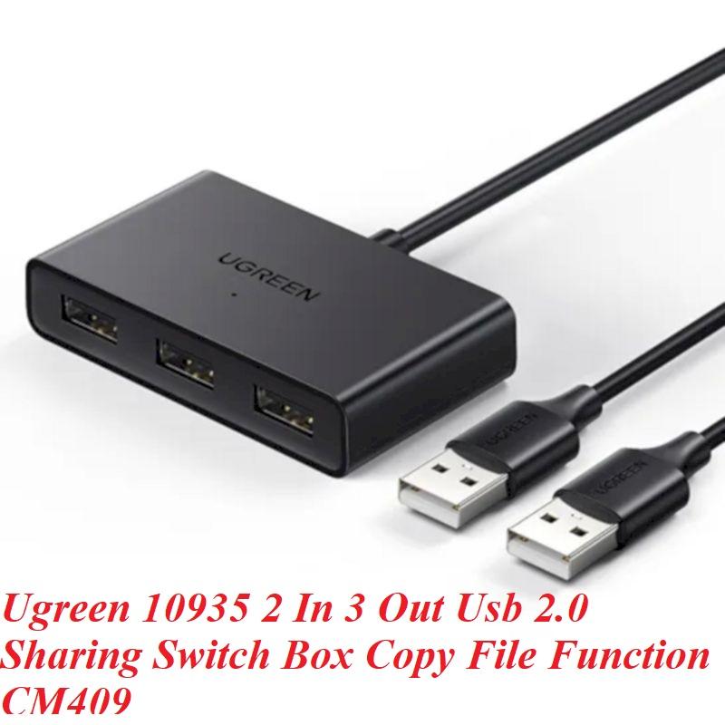 Ugreen UG10935CM409TK 2 vào 3 ra chuẩn 2.0 bộ chuyển mạch và chia cổng usb có thêm chức năng copy file - HÀNG CHÍNH HÃNG