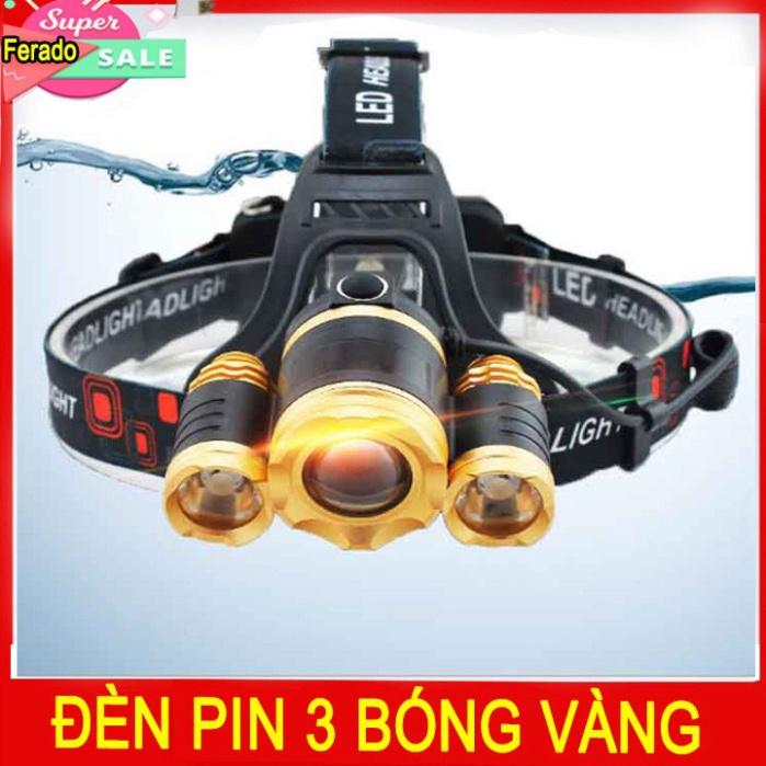 Đèn Pin Đèn Pin Đội Đầu 5 Bóng Cực Sáng Kèm Pin Sạc có sỉ