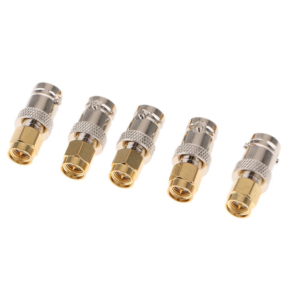 10Pcs RF Coaxial Coax Adapter SMA Male to BNC Female