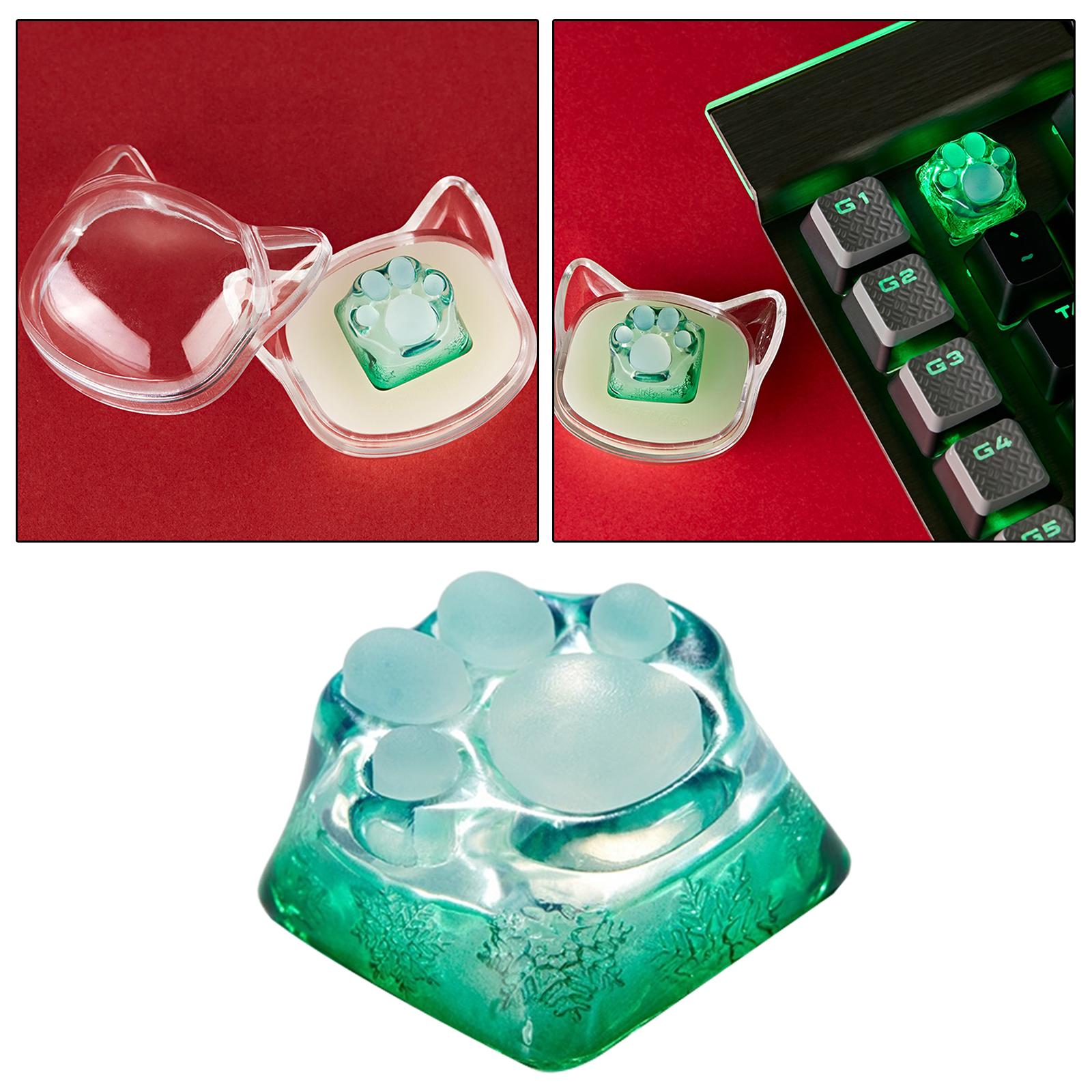 Cute 3D Clear Cat Paw Mechanical Keyboard Keycap for Cherry MX