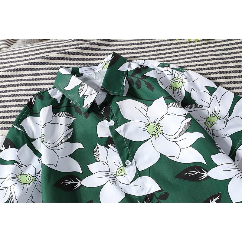 Áo Sơ Mi Tay Ngắn Dáng Rộng In Hoa Thời Trang Mùa Hè Cho Nam