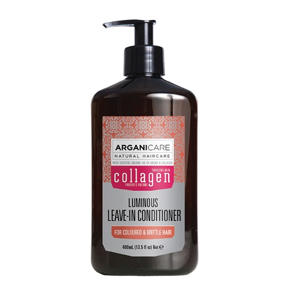 Kem dưỡng tạo kiểu tóc xoăn ARGANICARE COLLAGEN LEAVE-IN CONDITIONER 400ml ISRAEL