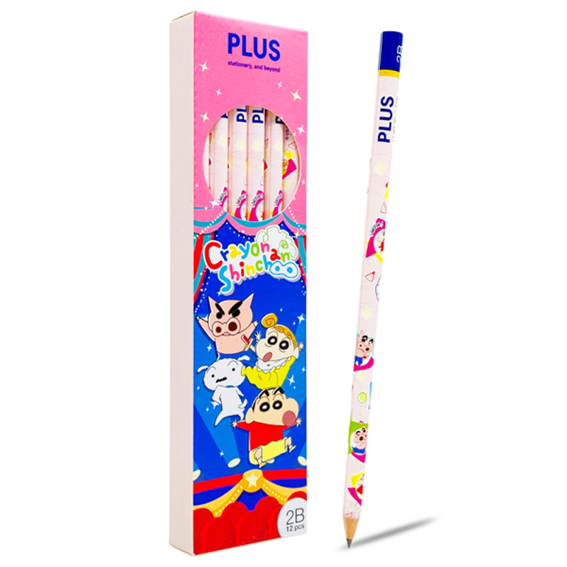 Plus - Hộp Viết Chì 12 Cây Shinchan - Xanh Dương 600-V028