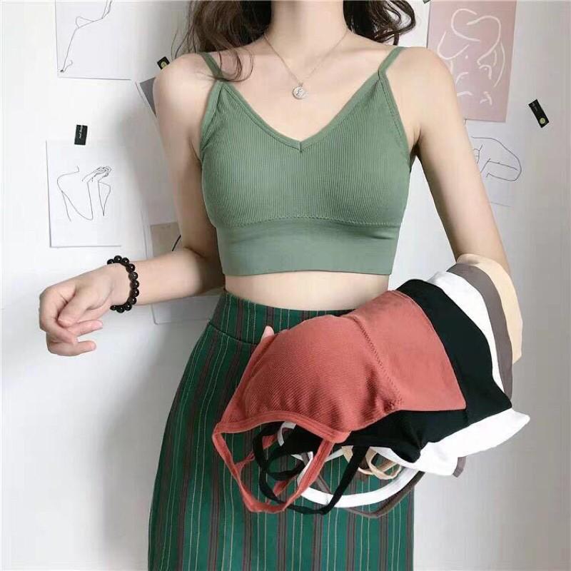 Áo Bra Len Tăm Chữ U Khoét Lưng Đa Năng Mẫu Mới Hàng Xuất Nhật