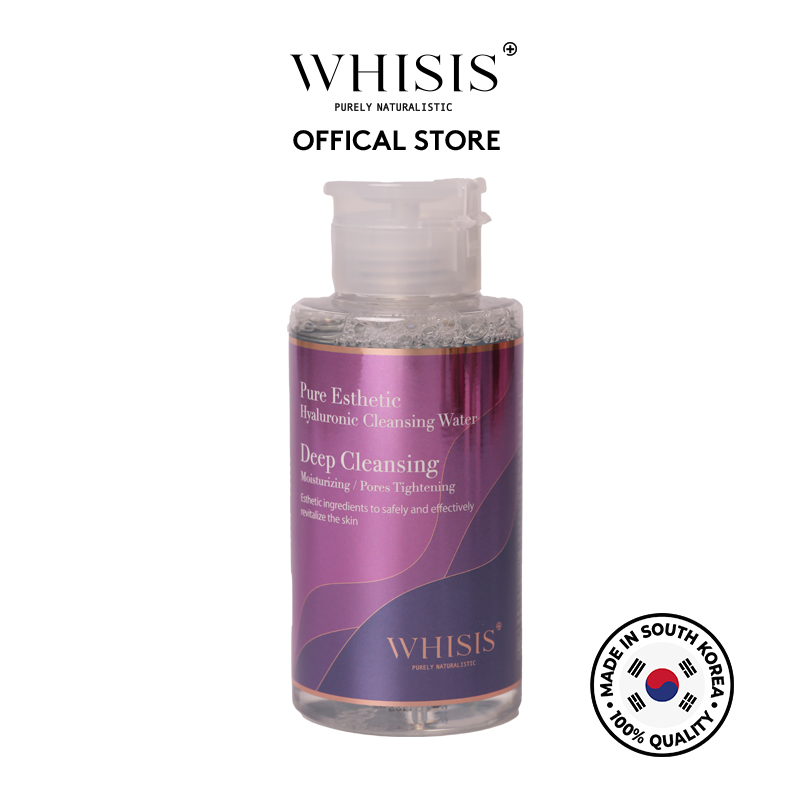 Nước Tẩy Trang Tinh Khiết WHISIS Pure Esthetic Hyaluronic Không Chứa Cồn, Sạch Sâu 300ml