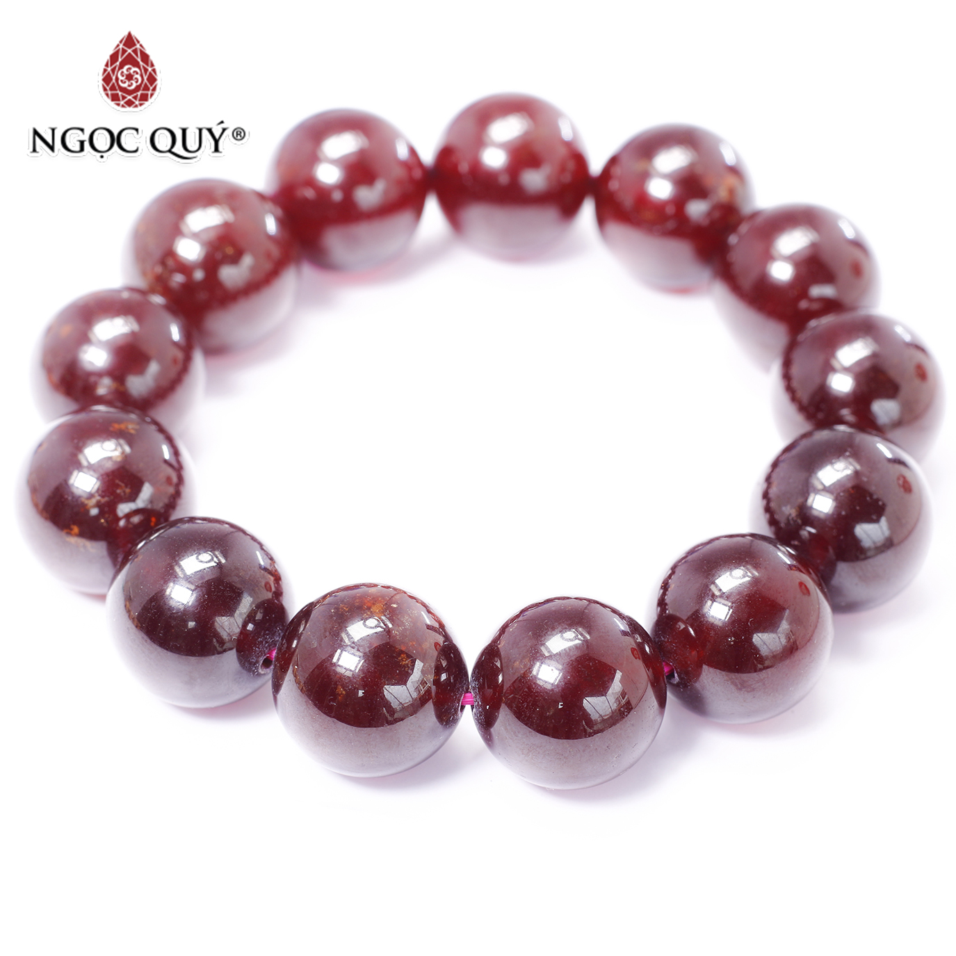 Vòng tay phong thủy nam đá garnet AAA mệnh hỏa, thổ - Ngọc Quý Gemstones