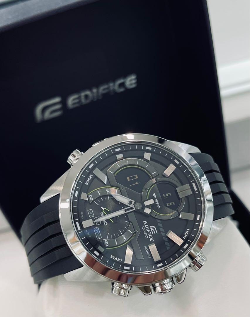 Đồng Hồ Nam Dây Nhựa Casio Edifice ECB-30P-1A Chính Hãng - ECB-30P-1ADF Bluetooth