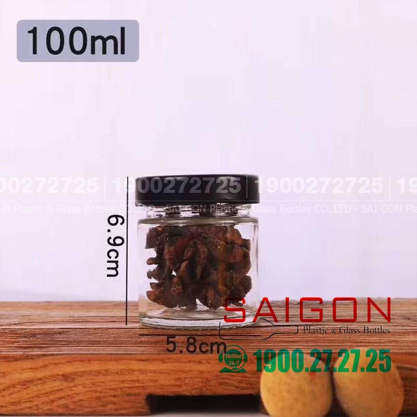 Hũ Gia Vị Trụ Tròn Nắp Thiết Bản Dày | Tùy Chọn Dung Tích