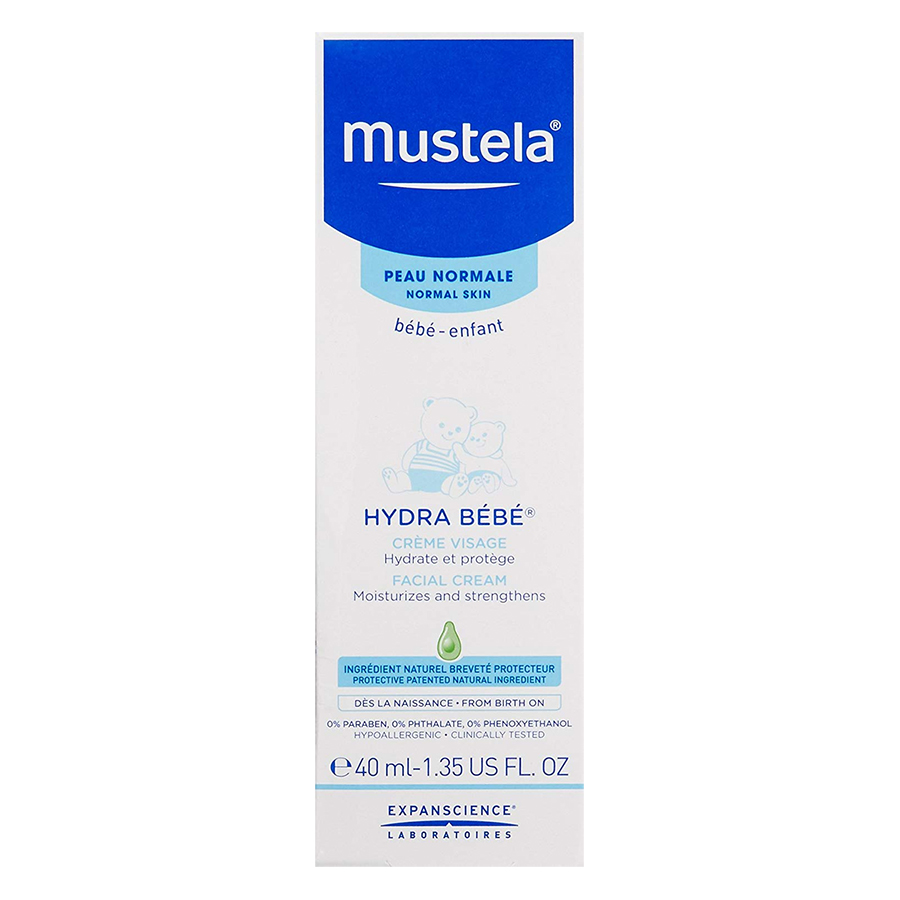 Kem Dưỡng Da Mặt Cho Trẻ Sơ Sinh Và Em Bé Da Thường Mustela (40ml)