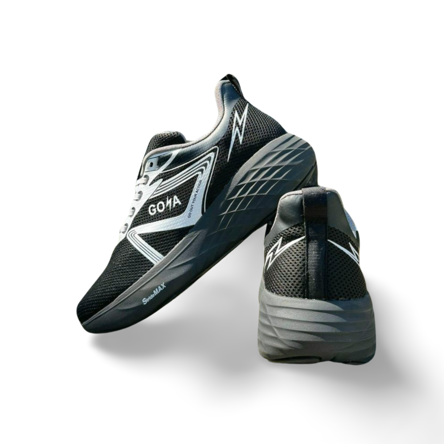 Giày Thể Thao Chạy Bộ Đường Trường Goya STRIDES 2 - Màu Đen