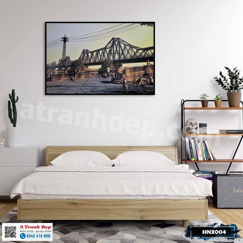 Tranh trang trí siêu nhẹ phong cảnh Hà Nội xưa - HNX004