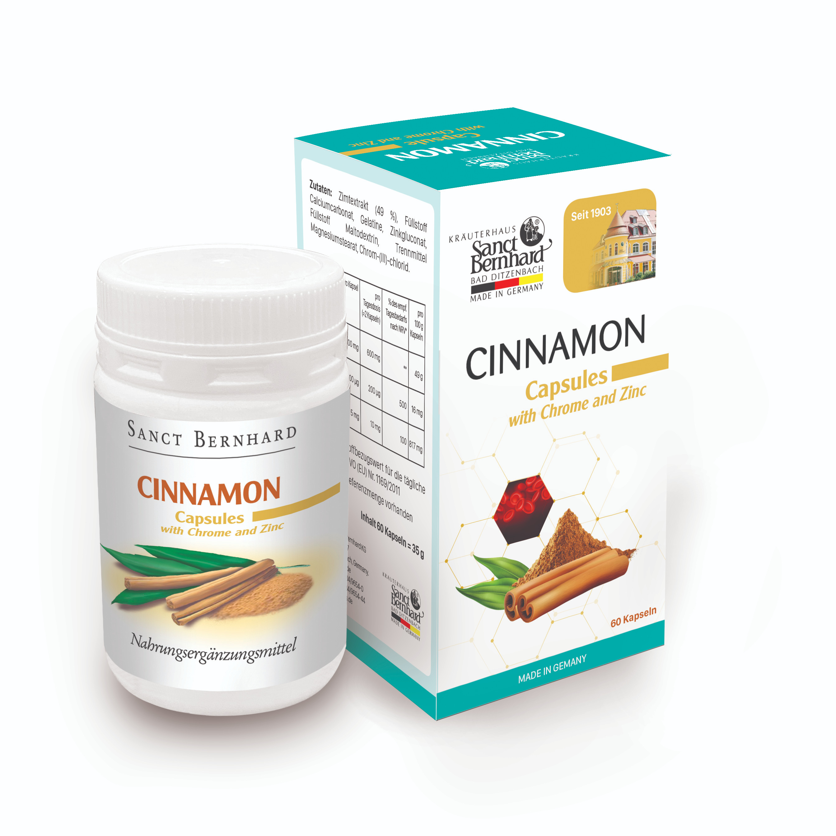 Cinnamon Capsules - Hỗ trợ chuyển hóa Glucose, giúp cải thiện chỉ số đường huyết