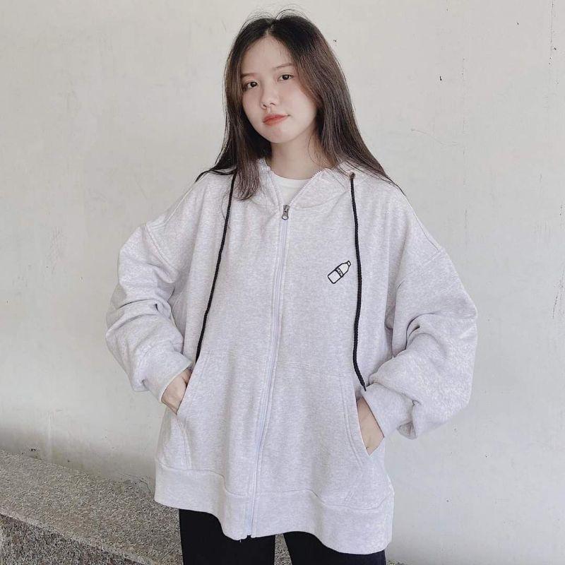 Áo khoác nam , áo khoác nữ , áo hoodie nam , áo hoodie nữ , Áo khoác hoodie nam nữ nữ mặc in chai nhựa , áo khoác form rộng vải nỉ ngoại dày mịn , hàng chuẩn shop