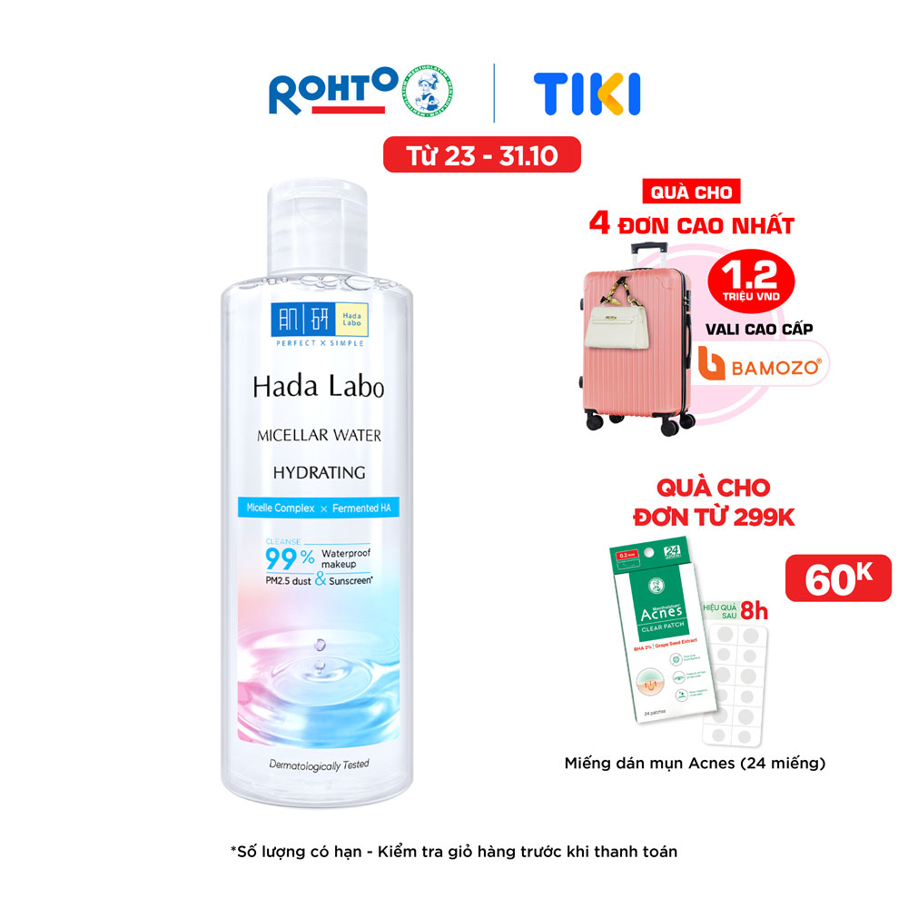 Nước tẩy trang sạch sâu dưỡng ẩm Hada Labo Micellar Water Hydrating 240ml