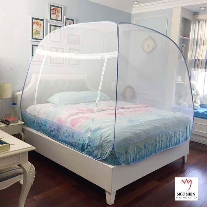 Màn chụp , Mùng chụp tự bung đỉnh rộng cao cấp Mộc Miên - Kích thước 2,2mx2m