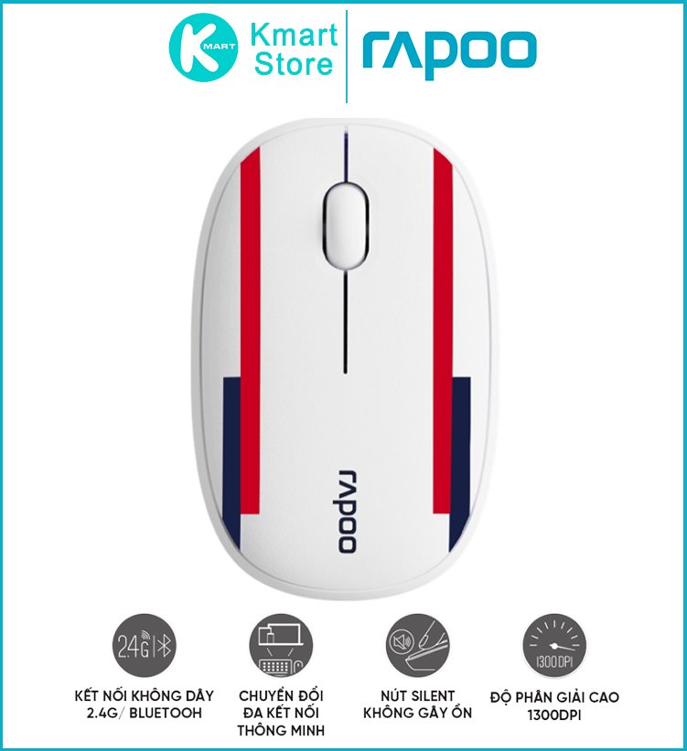 Hình ảnh Chuột không dây Rapoo M650 Silent -phiên bản World Cup (Anh, Argentina, Brazil, Hà Lan, Pháp, Đức) - Kết nối đa thiết bị - Hàng Chính Hãng