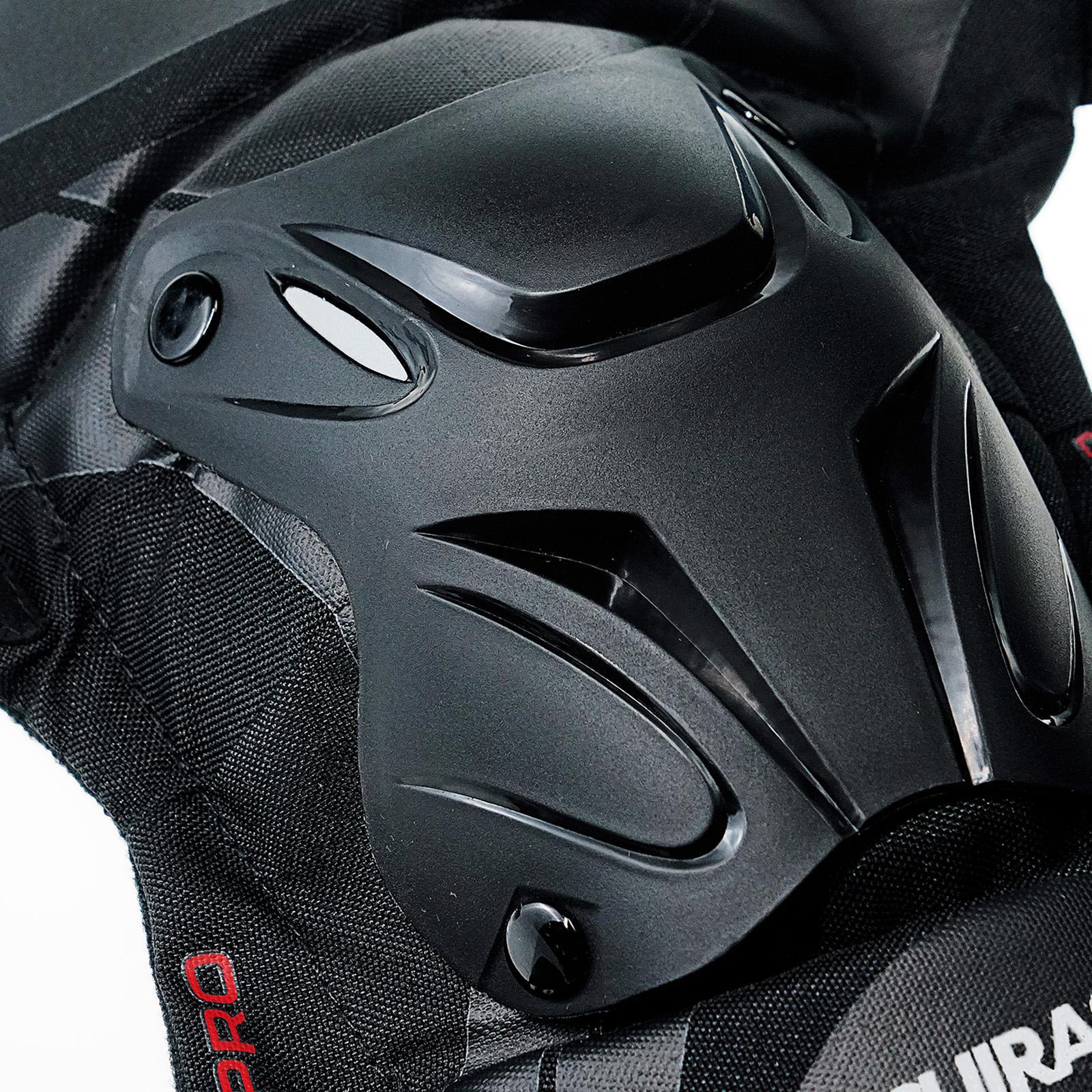 2x Motorcycle Knee Pads K01-3 for Motocross Racing Reflective Black
