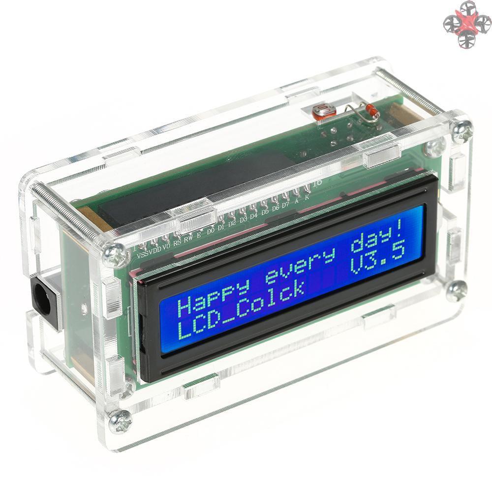 Bộ Đồng Hồ Điện Tử Màn Hình Lcd Hiển Thị Nhiệt Độ, Nhiệt Độ Kèm Hộp Đựng Trong Suốt