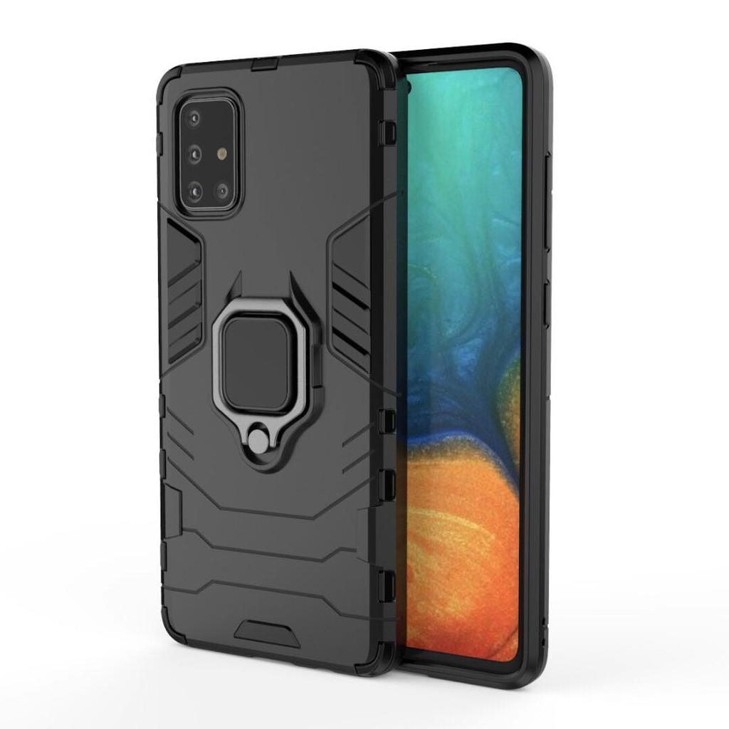 Ốp lưng Samsung Galaxy A71 chống sốc Iron Man gắn giá đỡ iring hỗ trợ xem video, chống va đập mạnh