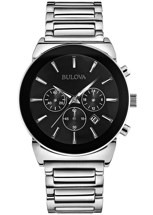 Đồng Hồ Nam Bulova Dây Thép Không Gỉ 96B203 - Mặt Đen