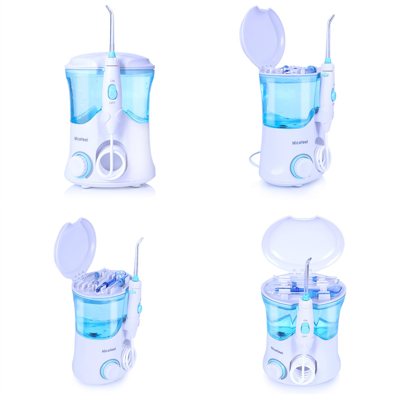 Máy Tăm Nước Điện Với Bình Chứa Nước 600Ml Làm Sạch Răng 10 Chế Độ