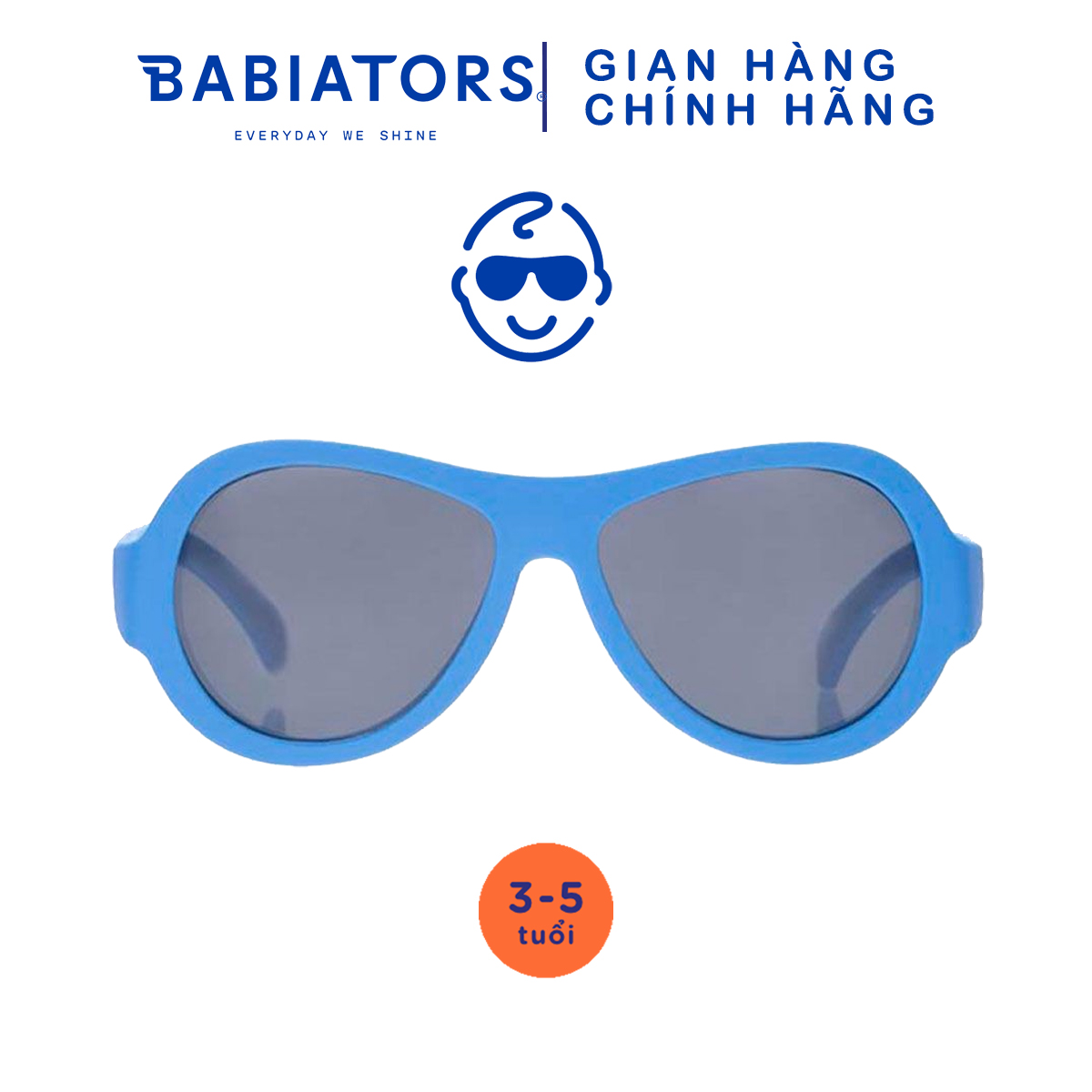 Kính Chống Tia Cực Tím Cho Bé Babiators - Aviators,  Xanh Dương, 3-5 Tuổi