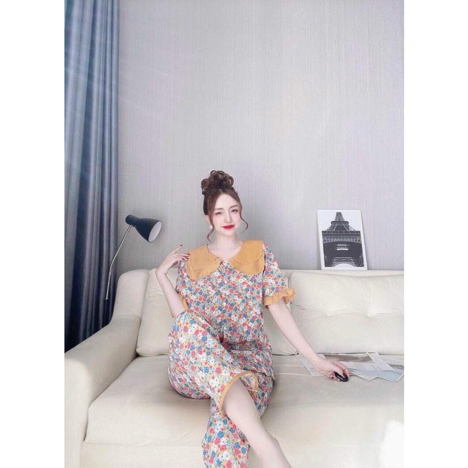 SET BỘ LỤA HOA DÀI SIÊU DỄ THƯƠNG,KIỂU DÁNG THỜI TRANG PHÙ HỢP MỌI LỨA TUỔI