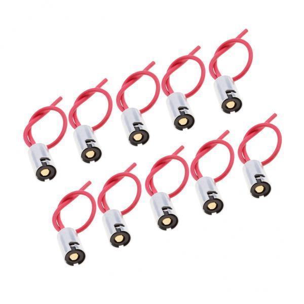 2X 10pcs BA9S Bulb Socket Extension Replacement Holder Wire Harness