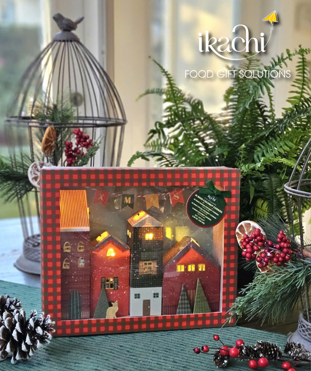 Set hộp quà tặng Giáng sinh xanh &quot;Happy Home&quot; - Quà tặng Noel ý nghĩa cho gia đình, doanh nghiệp
