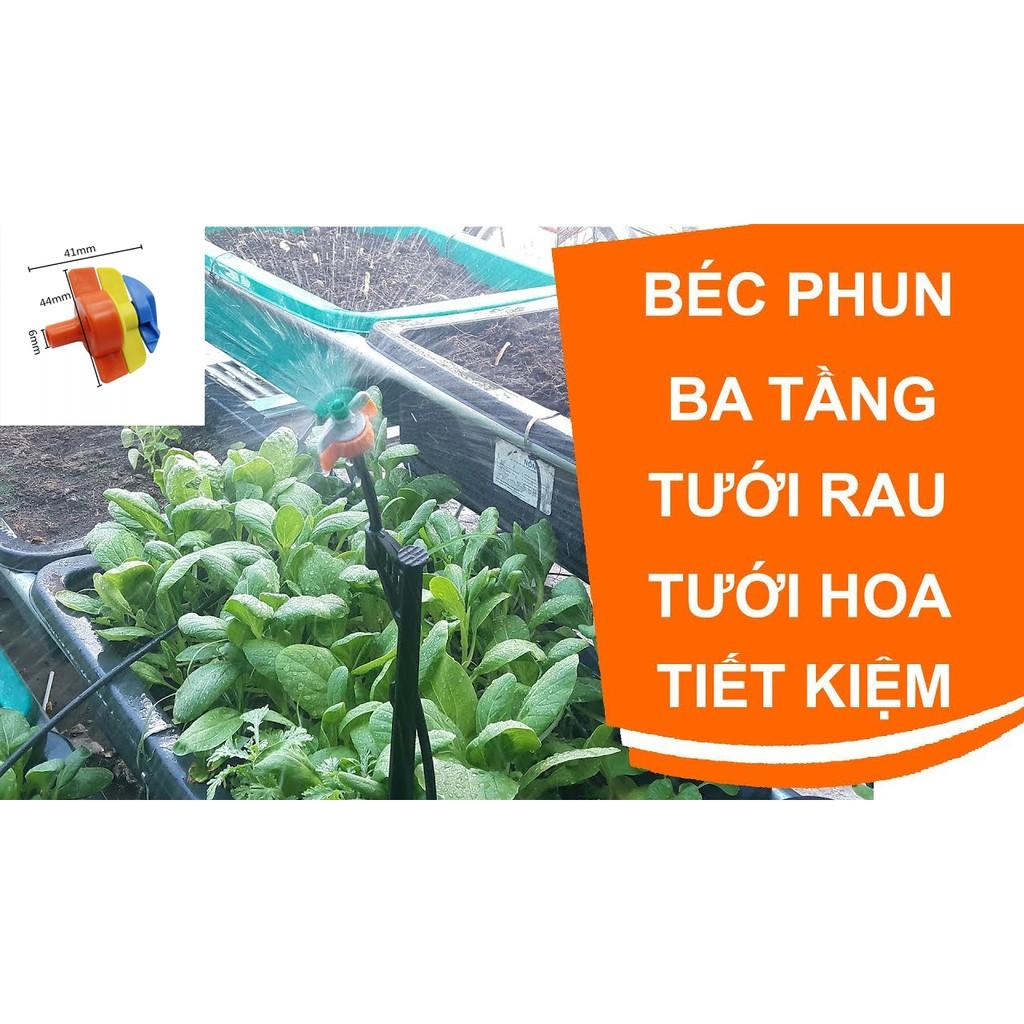 Combo 10 Béc Tưới Cây Phun Mưa 3 Tầng Kèm Nối Ren 21