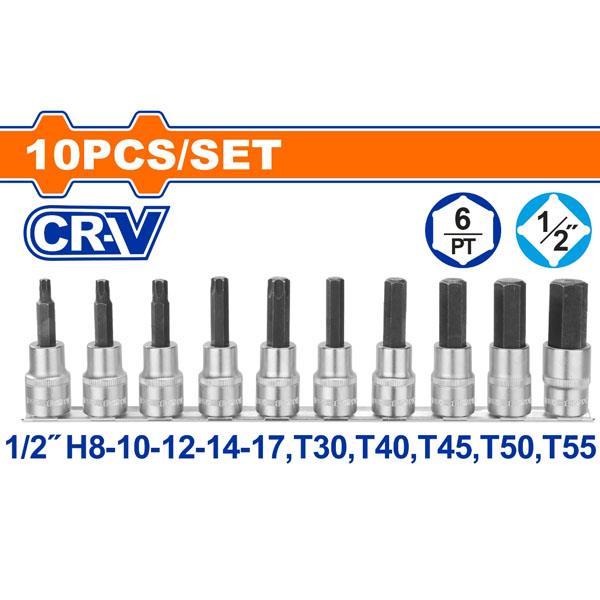 Bộ 12 đầu tuýp1/2' ra đầu vít lụ giác, sao WadFow WST1412 Chính hãng - Giá  tốt - Giao hàng nhanh | Tuýp bộ