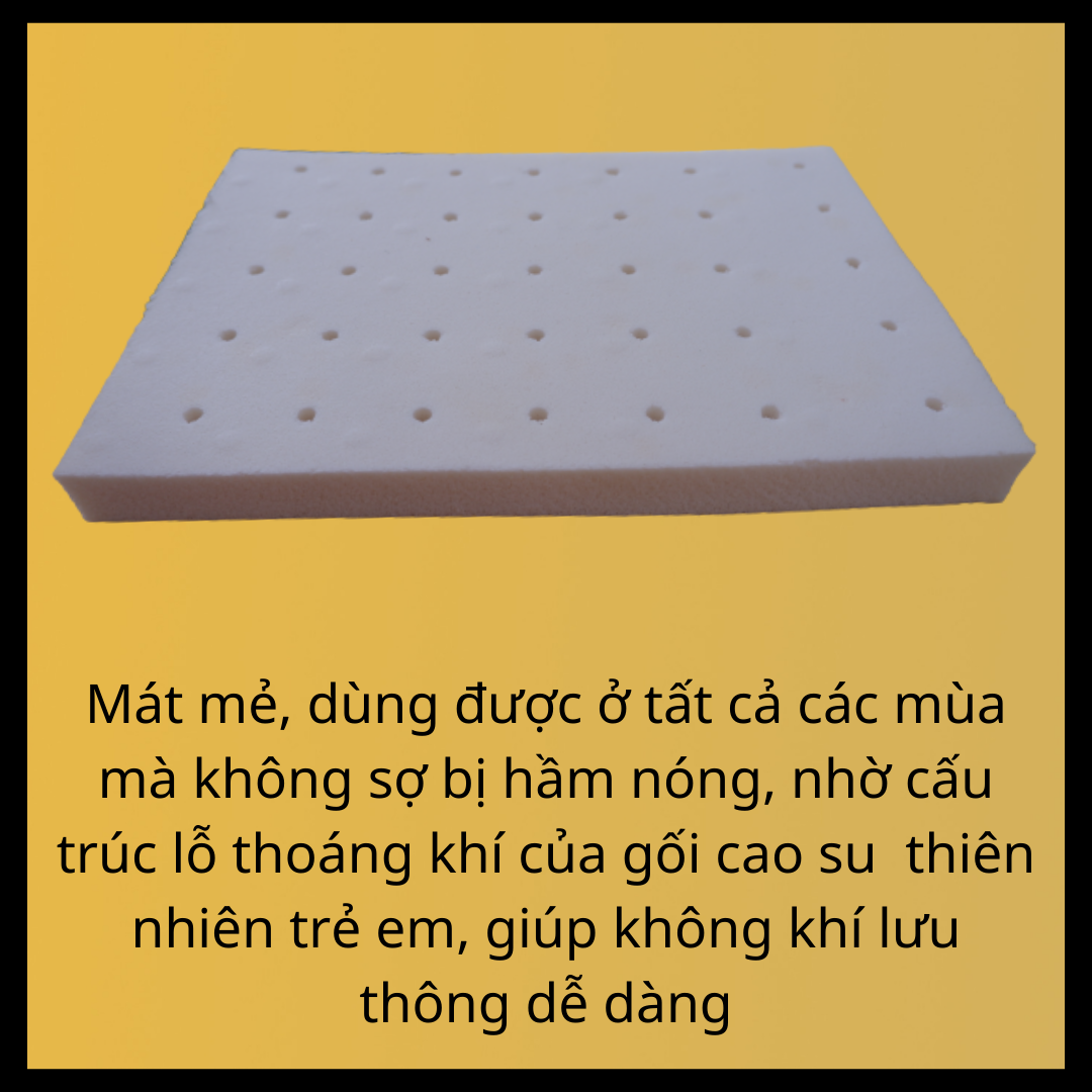 Gối cao su thiên nhiên Gold Kiddy dành cho trẻ sơ sinh - Gối chống ngạt 20x30x2.5cm