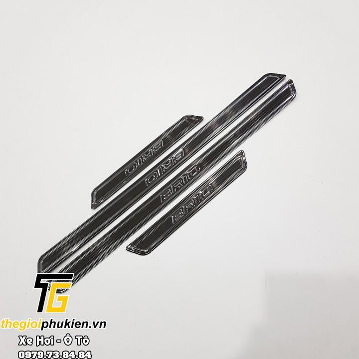 COMBO Nẹp bước chân và ốp chống trầy cốp Honda Brio vân Titan